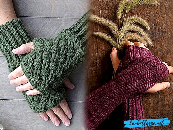 How to knit mittens with knitting needles?