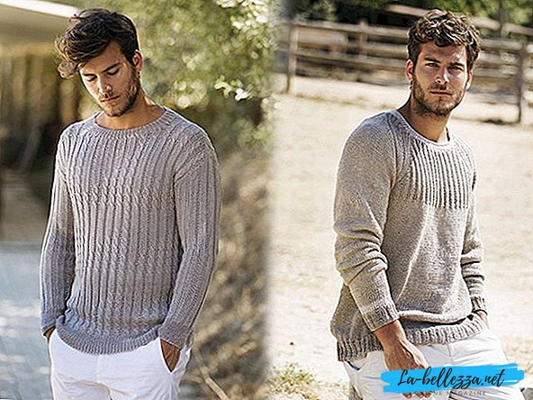 How to knit a men's sweater with knitting needles?