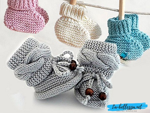 How to tie booties with needles for newborns - diagrams and description