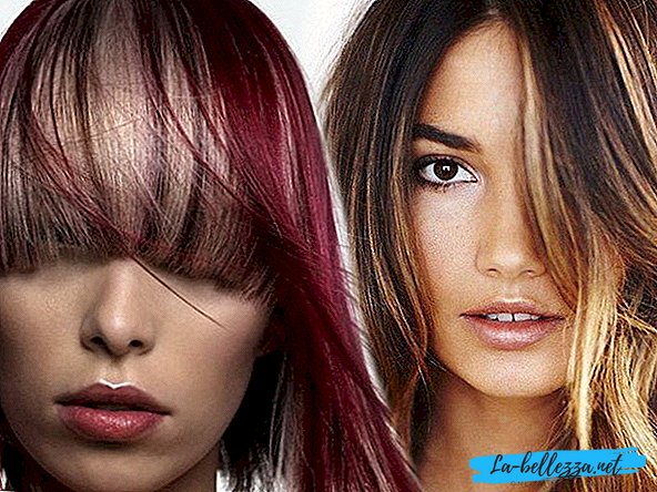 Coloring on dark and blonde hair photo