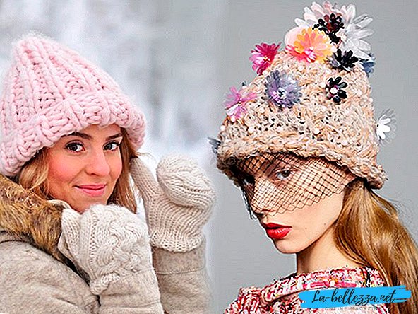 Fasjonable strikkede hatter fall-vinter (foto 2018)