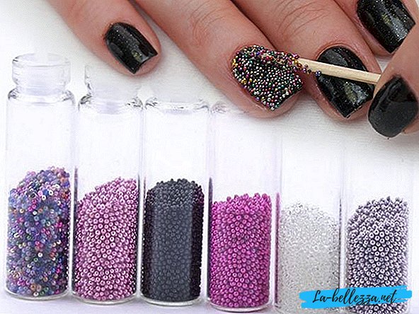 Fashionable manicure with bouillon - nail design with bouillon