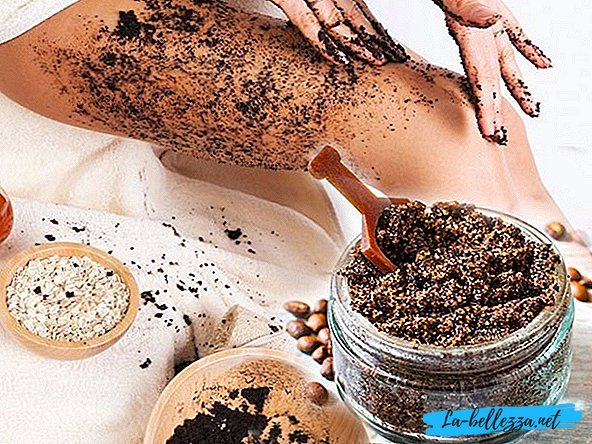 Coffee grounds scrub at home