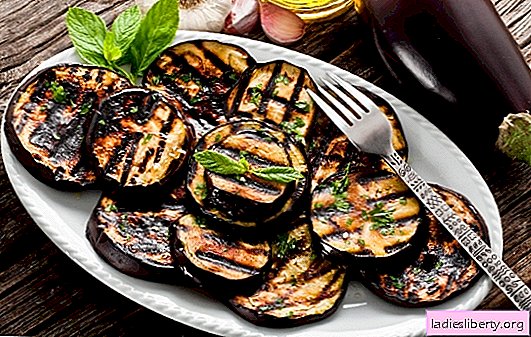 Gegrillte Auberginen - ein gesunder Snack, eine köstliche Beilage. Gegrillte Auberginensalate und Vorspeisen