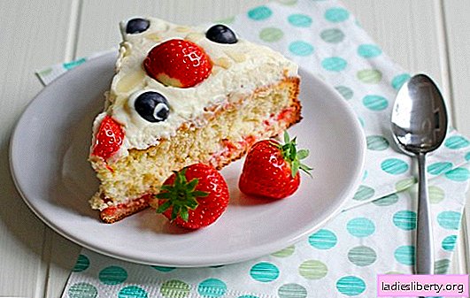 Sponge cake with cream - we prepare simple and tasty cakes, rolls, pastries! Biscuit desserts with butter, custard and sour cream