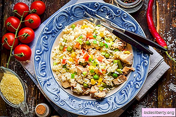 Quick pilaf with meat and vegetables