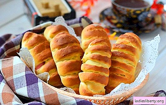 Buns without milk - magnificent and ruddy pastries for tea! Variants of buns without milk on water, fermented baked milk and kefir with different fillings
