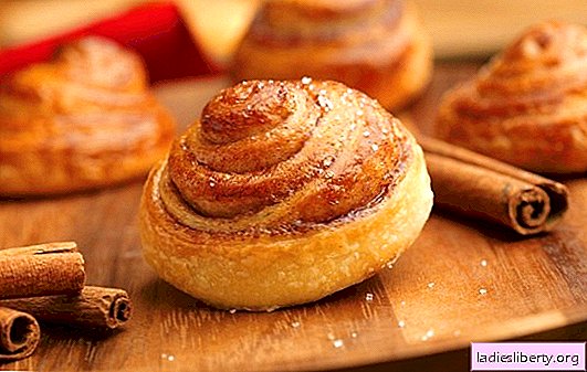 Cinnamon rolls - a delicate aroma of airy pastries. Yeast dough for cinnamon rolls: step by step recipes and tips
