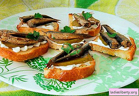 Sandwichs aux sprats - les meilleures recettes. Comment cuire rapidement et savourer des sandwichs avec des sprats.