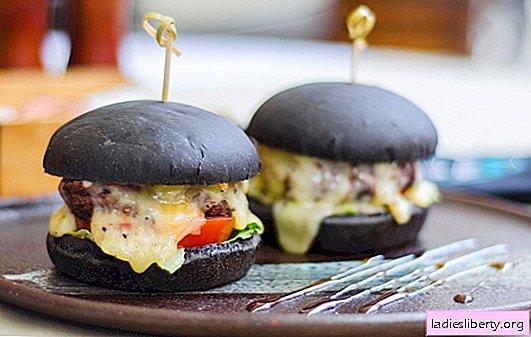 Black buns are the real trend of this season! Recipes of black bun burgers on milk, water, kefir with yeast and cultivators