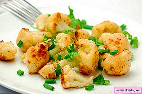 Cauliflower in the oven - the best recipes. How to cook delicious cauliflower in the oven.