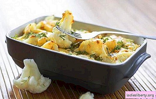 Cauliflower in the oven with cheese - diet! Original cauliflower baked in the oven with cheese
