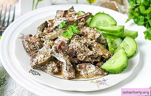 Photo recipe: liver in Stroganov style - an old Russian dish. Step by step liver recipe in a Stroganoff: photo