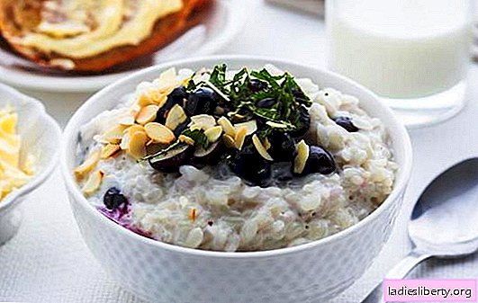 نطبخ عصيدة الأرز مع الحليب على الفطور. ثبت وصفات للعصيدة اليقطين مع الأرز ، في الحليب