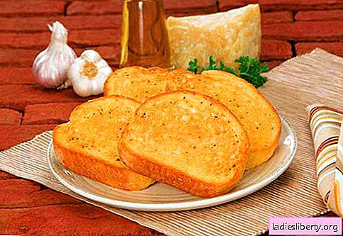 Les toasts à l'ail sont les meilleures recettes. Comment bien et savoureux toast cuit à l'ail.