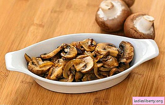 양파와 튀긴 버섯-간단하고 맛있고 빠르고 아름답습니다! 양파와 함께 튀긴 버섯에 대한 인기있는 요리법 선택