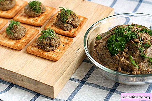 Pate aux champignons - les meilleures recettes. Comment cuire correctement et savoureux pâté aux champignons.