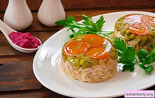 Jellied turkey هو نسخة غذائية من الطبق التقليدي. وصفات لصنع الهلام من تركيا: من الأجنحة والأعناق والساقين
