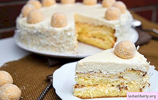 Amazing cake "Raffaello": recipes at home. All the secrets and subtleties of cooking a cake "Raffaello" at home