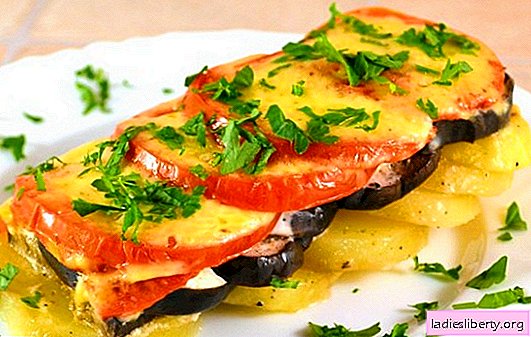 Potatoes with eggplant in the oven - the more the better! Oven baked potato recipes with eggplant in the oven