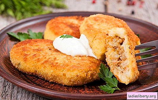 Potato zrazy with meat is an ideal meal for a snack. Recipes of potato zrazy with meat: in the oven and in the pan