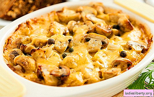 French fries with mushrooms in the oven - there is no limit to delight! Oven recipes in French style with mushrooms in the oven