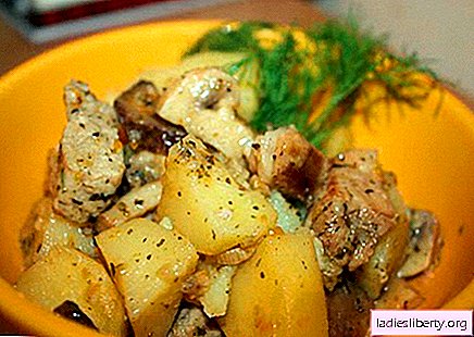 고기와 버섯 - 최고의 요리법 감자. 적절하고 맛있는 방법으로 감자와 고기 및 버섯 요리.