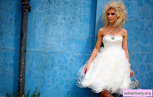 Une robe de mariée courte est pratique et pratique. Types et caractéristiques des robes courtes pour la mariée: à qui conviennent-elles?