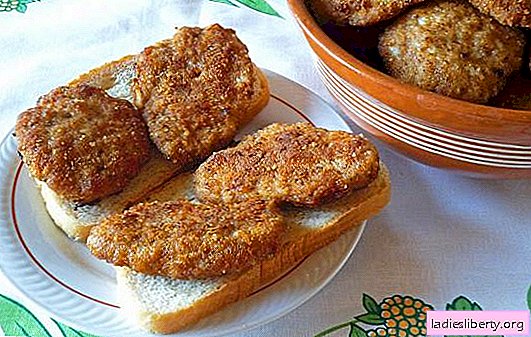 Las chuletas son como en un comedor: ¡resultan en casa! Chuletas como en el comedor soviético con sémola, pan, papas y arroz.