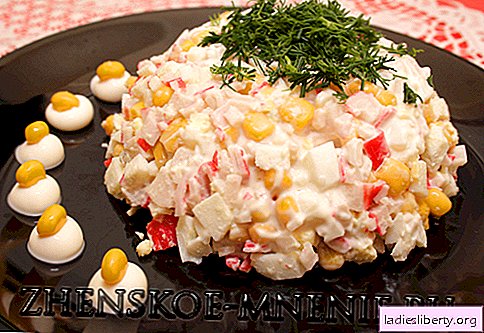 Salade de crabe - une recette avec des photos et une description étape par étape