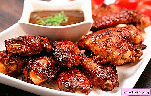 Wings in honey sauce - a spicy dish. Original wings recipes in honey sauce with fruits, vegetables and cereals