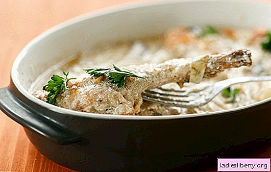 A rabbit in sour cream in the oven is delicious in any situation. Rabbit recipes in sour cream in the oven with vegetables, mushrooms, cheese