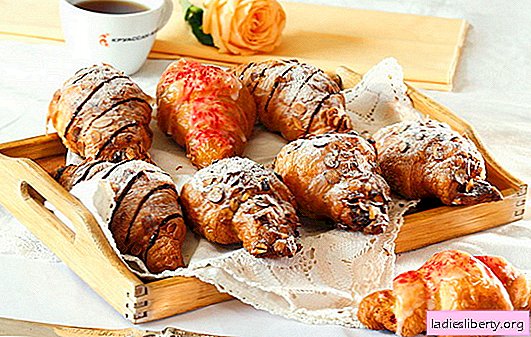 Croissants de hojaldre - ¡abajo con la monotonía! Los más deliciosos ingredientes de hojaldre dulce y salado