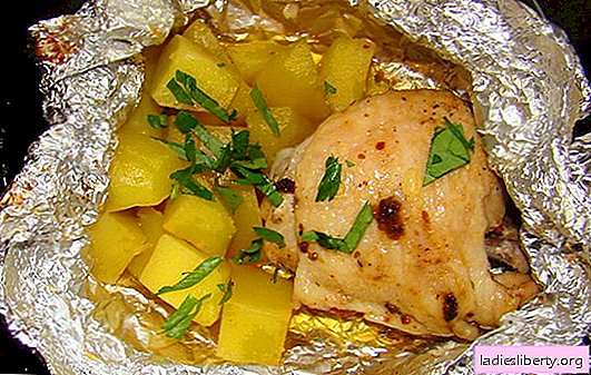 Chicken with potatoes in the oven in the foil - new recipes. How to cook chicken and potatoes in the oven in foil