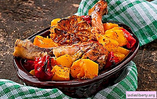 Pollo con calabaza en el horno: ¡el plato de otoño número uno! Pollo de calabaza al horno con especias, manzanas, naranjas, champiñones