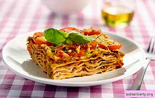 Klassieke lasagne: stapsgewijze recepten voor Italiaanse gerechten. Geheimen van koken, opties en stapsgewijze recepten voor klassieke lasagne