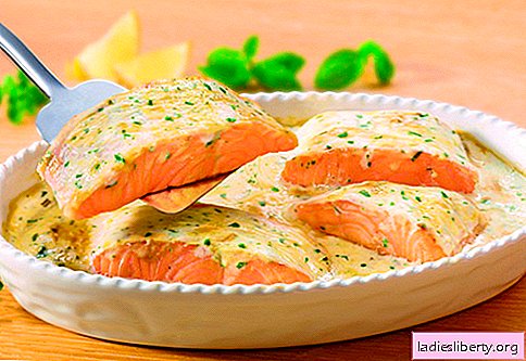 Salmon in cream sauce - the best recipes. How to properly and tasty cook salmon in a creamy sauce.