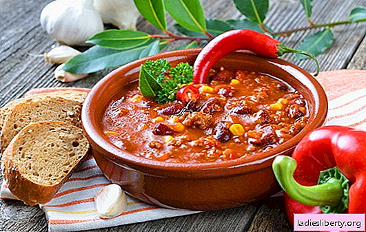 حساء مكسيكي - الغداء سيكون أصلي! وصفات مختلفة من الحساء المكسيكي: مع الذرة والفاصوليا واللحوم المفرومة والدجاج والأرز