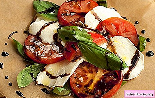 Mussarela com tomates - um conto de fadas italiano está se tornando realidade. Usamos mozzarella com tomates de várias maneiras e ... aproveitem!