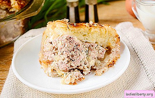 Ready-made puff pastry meat pie: author's step-by-step photo recipe. How to quickly bake meat pie with cottage cheese from puff pastry with minced meat