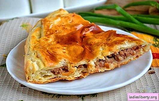 Puff pastry meat pie with minced meat - hearty and mouth-watering! How to bake a delicious puff pastry meat pie with minced meat and cheese, eggs, mushrooms