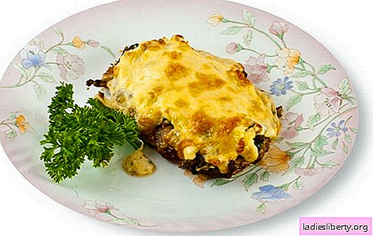 La viande avec des champignons et du fromage au four est un excellent ajout au plat d'accompagnement. Les meilleures recettes pour cuisiner de la viande avec des champignons et du fromage au four