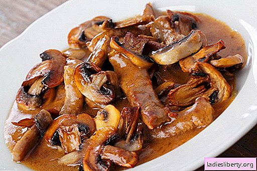 Viande aux champignons - les meilleures recettes. Comment faire cuire la viande avec des champignons correctement et savoureux.