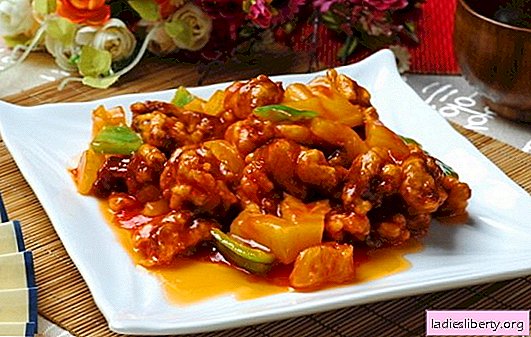 اللحوم الصينية الحلوة والحامضة هي أسطورة! وصفات صينية للصلصة الحلوة والحامضة مع أناناس صيني وخضروات وترياكي