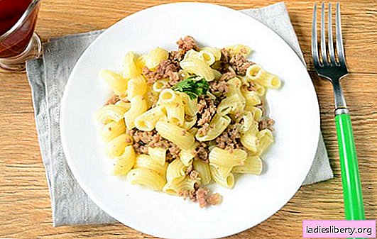A very simple technology for cooking navy pasta with minced pork. Classic recipe step by step with photo: navy pasta