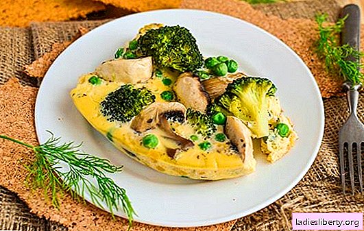 Omelete com cogumelos - cozinha russa com um sotaque francês. Opções para cozinhar omelete com cogumelos