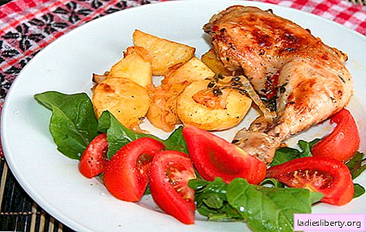 Originalrecept av salta kycklingben med potatis i ugnen. Skinka med potatis i ugnen: välsmakande, snabba och enkla