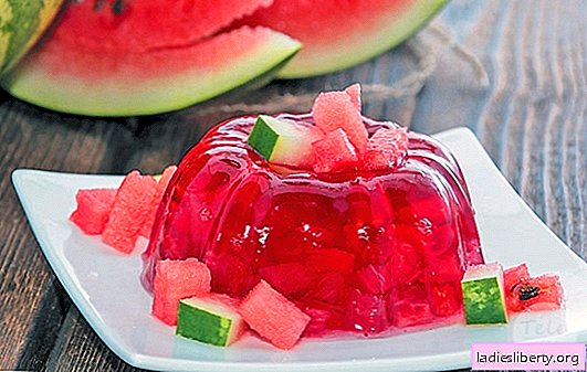 Refreshing watermelon jelly - a selection of light desserts for children and adults. How to make watermelon jelly for the holiday and prepare for the winter