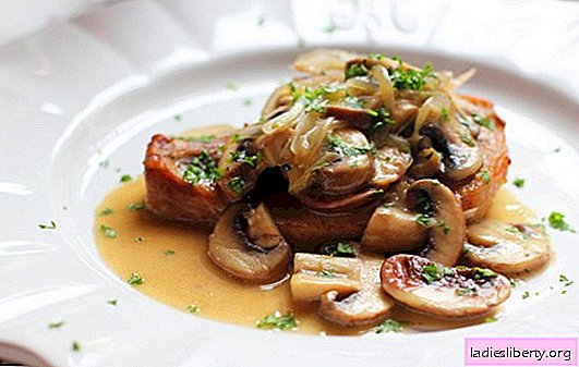 Côtelettes de porc aux champignons - splendeur de la viande, arôme surnaturel! Les meilleures recettes pour de délicieuses côtelettes de porc aux champignons