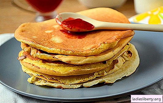 Pancakes with cornmeal: a magnificent beautiful dessert on kefir. How to Make Corn Pancakes: A Step-by-Step Photo-Recipe